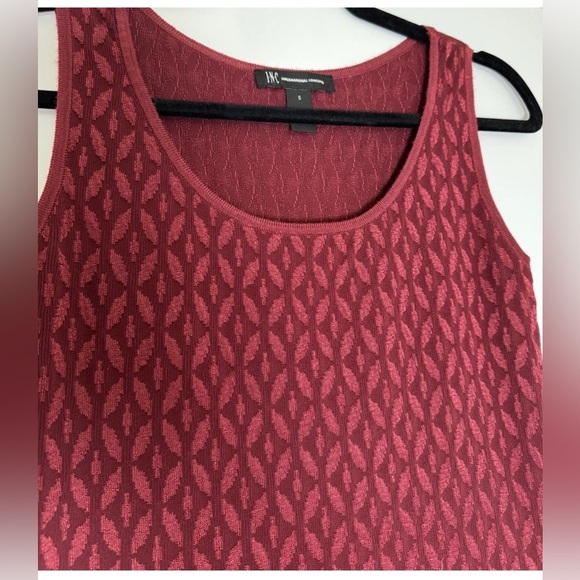 INC International Concepts Burgundy Textured Dress - Picture 4 of 6